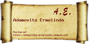 Adamovits Ermelinda névjegykártya